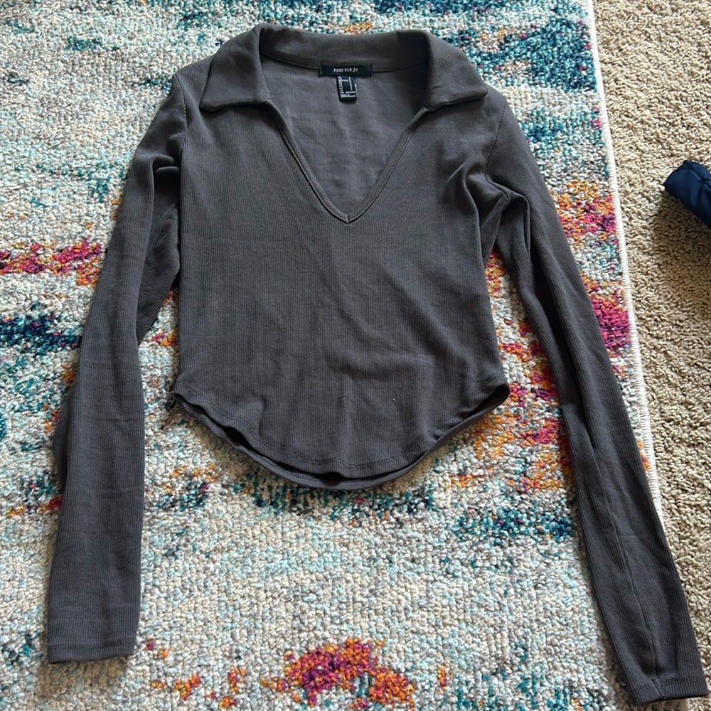 Forever 21 S dark gray long sleeve
